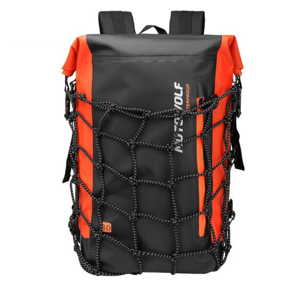 Motorcycle Multi-purpose Portable Large Capacity Shoulder Backpack Belt Net Bag - Image 3