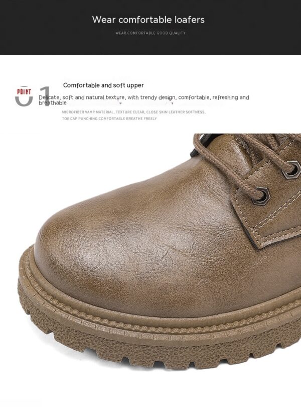 High-top Shoes All-match British Work Shoes Winter Thick Bottom Hiking Boots - Image 8