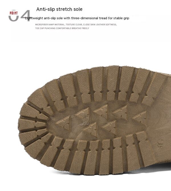 High-top Shoes All-match British Work Shoes Winter Thick Bottom Hiking Boots - Image 2