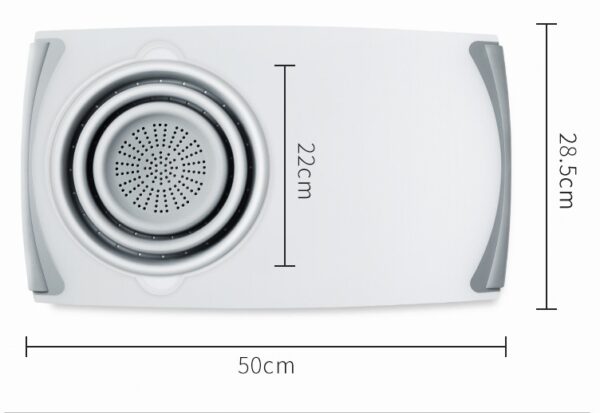 Innovative Multi-Functional 3 in 1 Chopping Board Detachable Folding Drain Basket Sink Cutting Board - Image 4