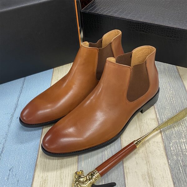 Genuine Leather One Stirrup Casual Cowhide Men's Shoes - Image 2