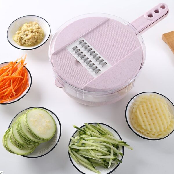 8 In 1 Mandoline Slicer Vegetable Slicer Potato Peeler Carrot Onion Grater With Strainer Vegetable Cutter Kitchen Accessories - Image 6
