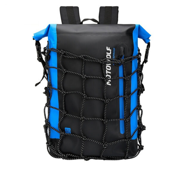 Motorcycle Multi-purpose Portable Large Capacity Shoulder Backpack Belt Net Bag - Image 2