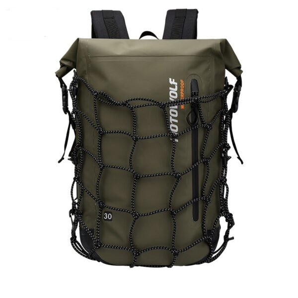 Motorcycle Multi-purpose Portable Large Capacity Shoulder Backpack Belt Net Bag - Image 4
