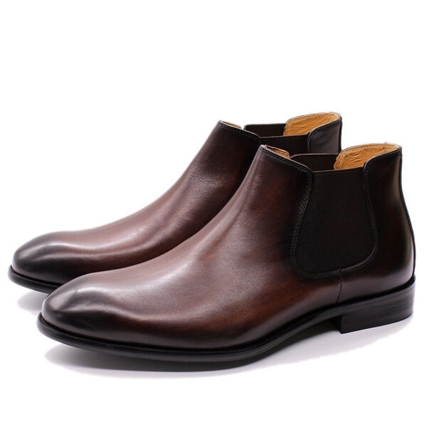 Genuine Leather One Stirrup Casual Cowhide Men's Shoes - Image 4