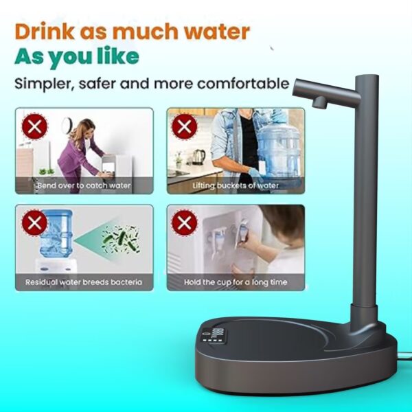 Added Extension Tupe Water Dispenser Automatic Water Bottle Desktop Rechargeable Water Dispenser With Stand - Image 3
