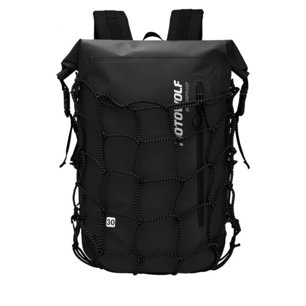 Motorcycle Multi-purpose Portable Large Capacity Shoulder Backpack Belt Net Bag - Image 6